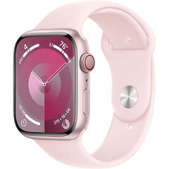 Apple Series 9 45mm Smart Watch Aluminum Case with Sport Band – Light Pink