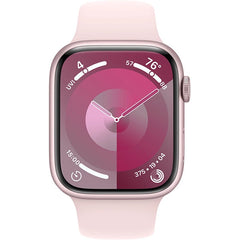 Apple Series 9 45mm Smart Watch Aluminum Case with Sport Band – Light Pink