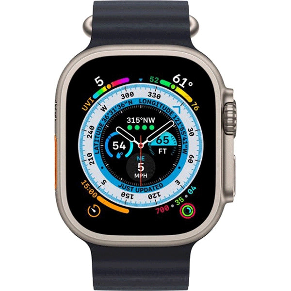 Apple Watch Ultra (GPS), 49mm Smart Watch, Titanium Case with Midnight Ocean Band Price in Dubai