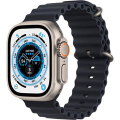 Apple Watch Ultra (GPS), 49mm Smart Watch, Titanium Case with Midnight Ocean Band Price in Dubai
