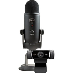 Blue Microphones Pro Streamer Pack with Blue Yeti USB Microphone & Logitech C922 Pro HD Webcam (988-000432)