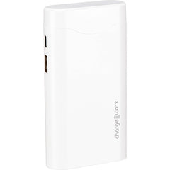 Chargeworx 10000mah Dual USB Slim Power Bank – White