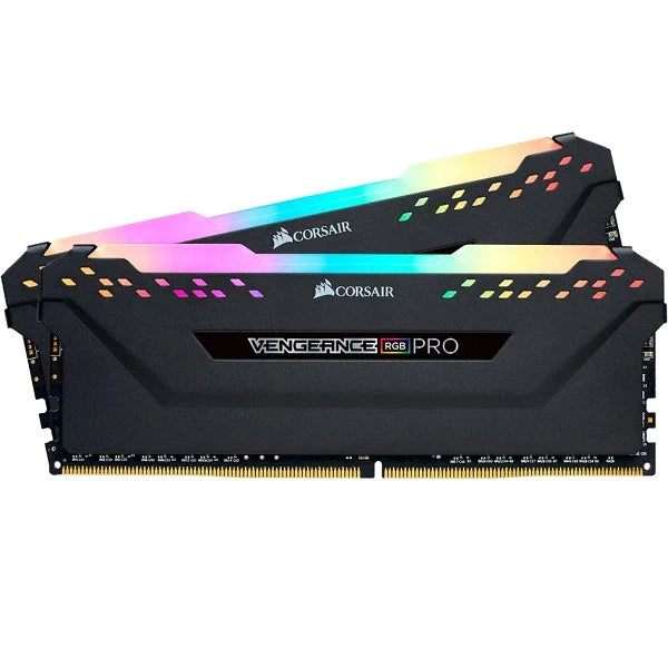 ذاكرة CORSAIR VENGEANCE RGB Pro 16GB (2 x 8GB) DDR4 4000MHz C18 AMD المحسنة - أسود 