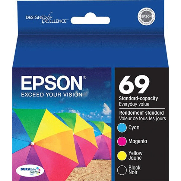 Epson 69 DuraBrite Ultra Ink Black and Color Cartridge (4 Pack) Price in Dubai
