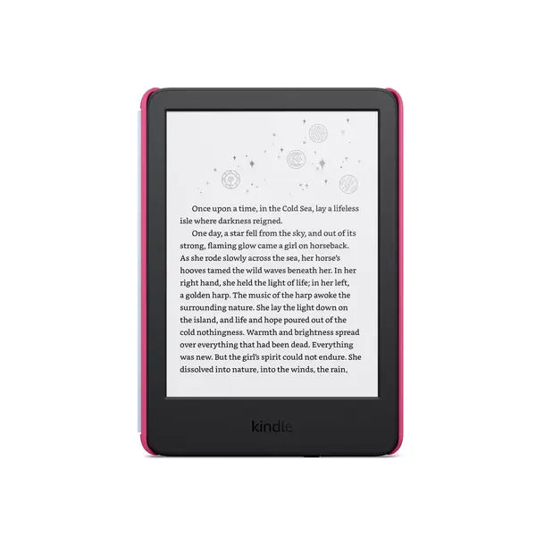 قارئ الكتب الإلكترونية Amazon Kindle Kids (2024) (الجيل الحادي عشر) مع غطاء Space Whale سعة 16 جيجابايت - أسود