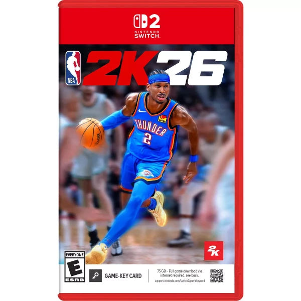 Take-Two NBA 2K26 Switch 2 Video Game-Key Card Sports Simulation Game