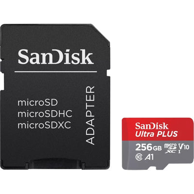 Used SanDisk Ultra Plus MicroSDXC Memory Card with Adapter 160MB/s 256GB
