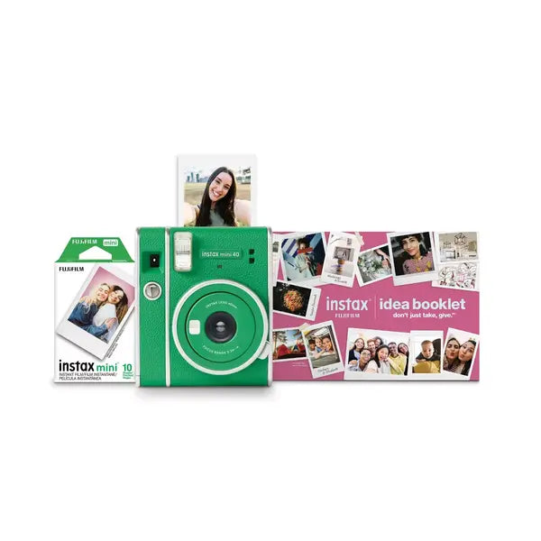 Fujifilm Instax Mini 40 Instant Film Camera Bundle - Green