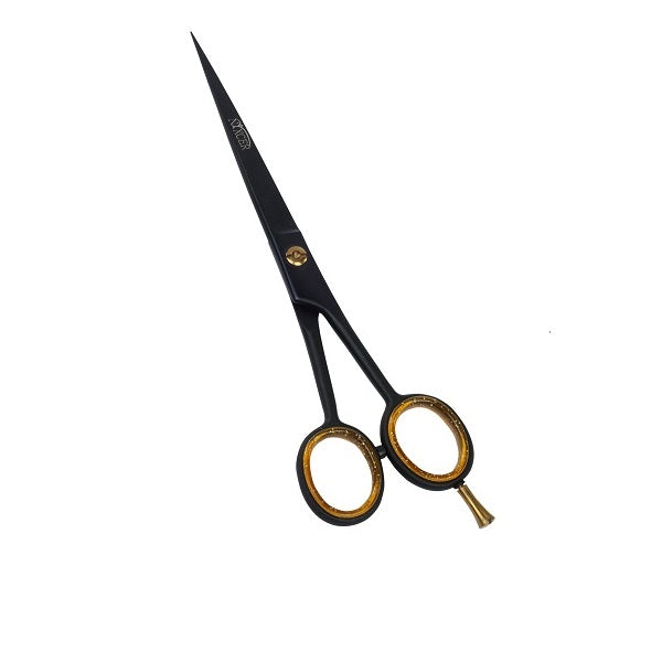 Nixcer Professional Super Cut Round Shank Hair Cutting Scissor for Saloon & Home- High Carbon Stainless Steel with Pointed Tip for Precision Cutting.