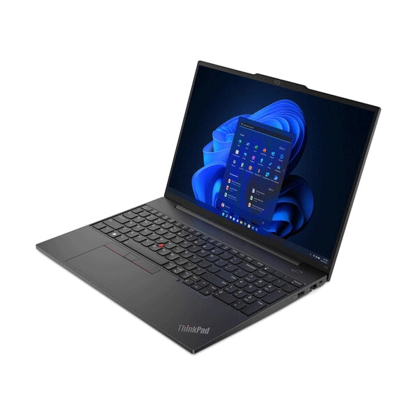 Lenovo ThinkPad E16 Gen 1 Notebook, AMD Ryzen 5 7530U Processor, 16GB LPDDR5X RAM, 256GB M.2 SSD - Graphite Black