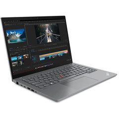 كمبيوتر محمول Lenovo ThinkPad T14 Gen 4 متعدد اللمس، الجيل الثالث عشر Intel Core i7-1355U، ذاكرة وصول عشوائي DDR5 سعة 16 جيجابايت وذاكرة قراءة فقط 512 جيجابايت M.2 SSD - رمادي عاصف 