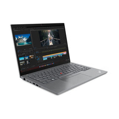 كمبيوتر محمول Lenovo ThinkPad T14 من الجيل الرابع، معالج Intel Core i7-1355U من الجيل الثالث عشر، ذاكرة وصول عشوائي DDR5 سعة 16 جيجابايت، محرك أقراص SSD M.2 سعة 512 جيجابايت - رمادي عاصف