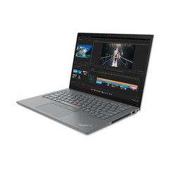 كمبيوتر محمول Lenovo ThinkPad T14 من الجيل الرابع، معالج Intel Core i7-1355U من الجيل الثالث عشر، ذاكرة وصول عشوائي DDR5 سعة 16 جيجابايت، محرك أقراص SSD M.2 سعة 512 جيجابايت - رمادي عاصف