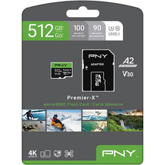 PNY Premier-X Class 10 U3 V30 microSD Flash Memory Card (512GB) with SD Adapter Price in Dubai