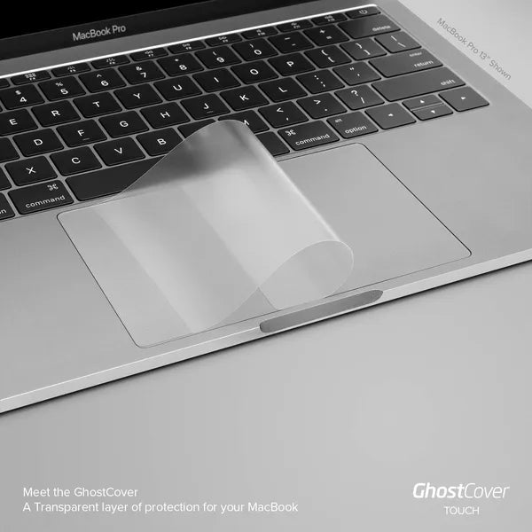 مجموعة غطاء علوي GhostCover Touch Premium Touch Bar وTrackpad Protector لجهاز MacBook 