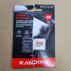 Used SanDisk Extreme PLUS MicroSDXC 256GB Memory Card + SD Adapter, 250MB/s