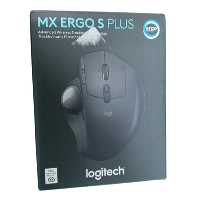 ماوس Logitech MX Ergo S Plus اللاسلكي المزود بكرة التتبع بتقنية البلوتوث - جرافيت 