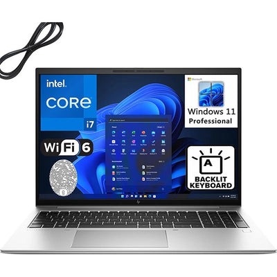 كمبيوتر محمول HP EliteBook 860 G9 مستعمل (الجيل الثاني عشر) Intel Core i7 64GB DDR5 RAM 1TB PCIe SSD - فضي 