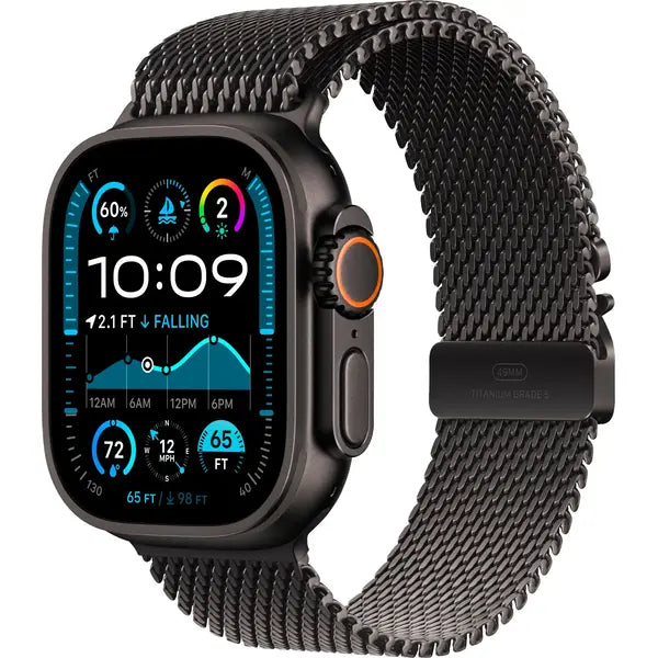 Apple Ultra 2 49MM (GPS) Smart Watch Titanium Case with Titanium Milanese Loop – Black Titanium