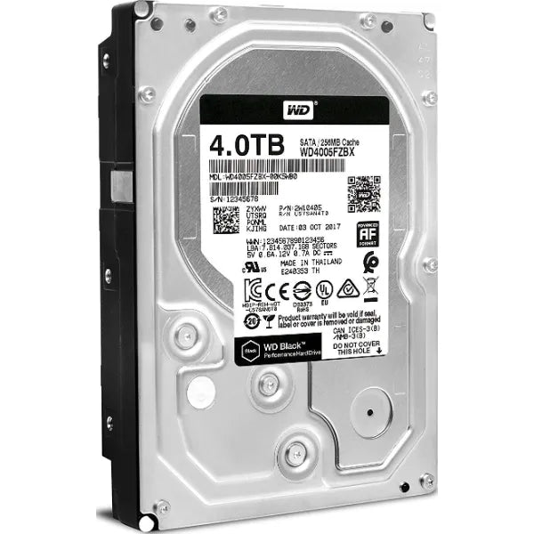 Used Western Digital Sata 6GB/S Hard Drive 4TB