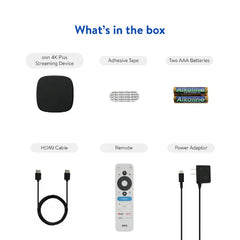 Onn Android TV 4K UHD Streaming Device with Voice Remote Control & HDMI Cable