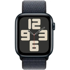 Apple Se (2nd Gen) (2024) 44mm Smart Watch Aluminum Case with Ink Sport Loop - Midnight