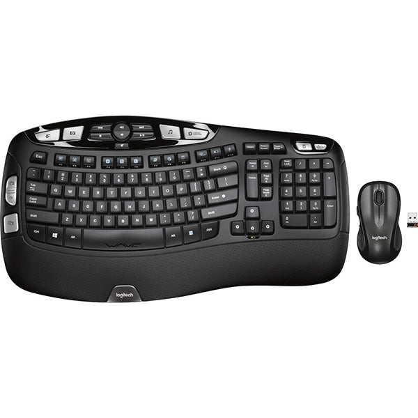 Logitech MK550 Ergonomic Full-size Wireless Keyboard and Mouse Bundle for PC - Black Price in Dubai