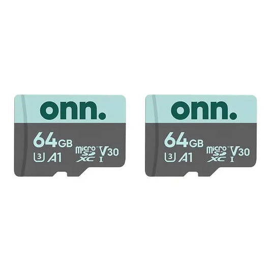 Keep Onn. micro SDXC Memory Card (2 Pack) with adapter 100mb/s 64GB