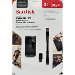 SanDisk Extreme Go Portable 2TB External SSD USB 3.2 Gen 2 USB-C