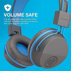 JLab Jbuddies Headphone Studio Wireless Bluetooth On-Ear Kids Headphones Gray / Blue Price in Dubai