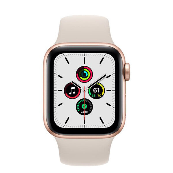 Apple Watch SE (GPS) 44mm Gold Aluminum Case with Starlight Sport Band Price in Dubai