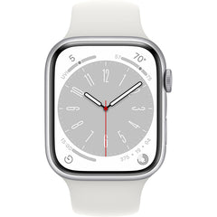 Apple Series 8 45mm/SM (GPS) Smart Watch Aluminum Case with White Sport Band – White Price in Dubai