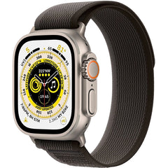 Apple Ultra 49mm/ML (GPS) Smart Watch Titanium Case with Black/Gray Trail Loop – Titanium