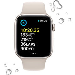 Apple Watch SE (2nd Gen) GPS 40mm-M/L Smart Watch Aluminum Case with Sport Band - Starlight