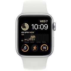 Apple Watch SE (2nd Gen) GPS 40mm-M/L Smart Watch Aluminum Case with Sport Band - White