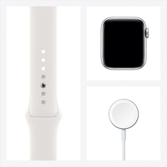 Apple Watch Series 6 (GPS) 40mm Silver Stainless Steel Case with White Sport Band – Silver Price in Dubai