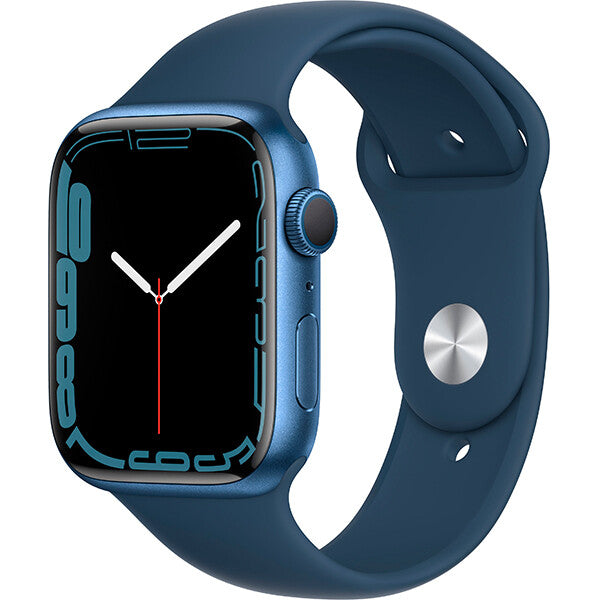 Apple Watch Series 7 (GPS) 45mm Blue Aluminum Case with Abyss Blue Sport Band Price in Dubai