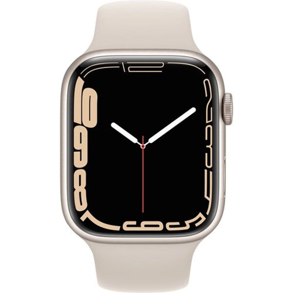 Apple Watch Series 7 (GPS) 45mm Smart Watch Aluminum Case With Sport Band -Starlight Price in Dubai