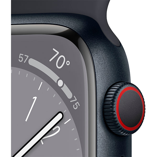 Apple Watch Series 8 (GPS) 41MM/SM Aluminum Case with Midnight Sport Band - Midnight Price in Dubai