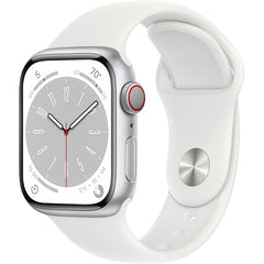 Apple Watch Series 8 (GPS) 41mm/ML Aluminum Case with White Sport Band – White Price in Dubai