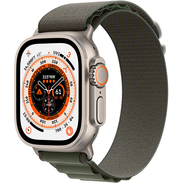 Apple Watch Ultra (GPS + Cellular) 49mm Smart Watch Titanium Case - Green Alpine