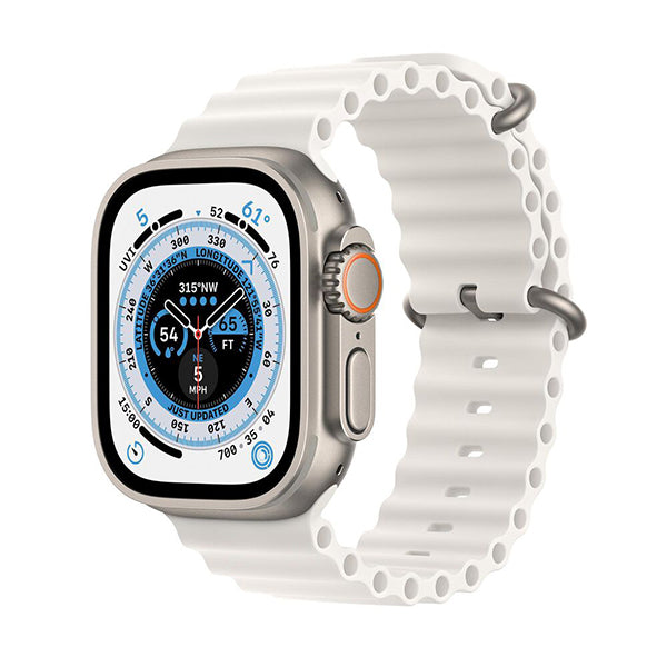 Apple Watch Ultra (GPS + Cellular) 49mm Smart Watch Titanium Case - White Ocean