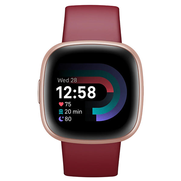 Fitbit Activity Tracker Versa 4 Fitness Smartwatch - Beet Juice Copper Rose Aluminium