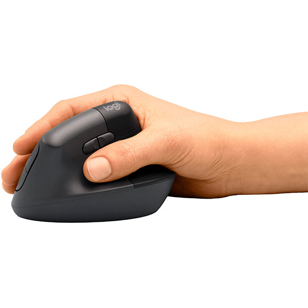 Logitech Lift Vertical Ergonomic Wireless Mouse - Graphite