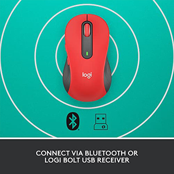 Logitech Signature M650 L Wireless Mouse - Red Price in Dubai