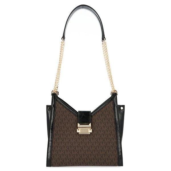 Michael kors whitney sm shoulder bag black best sale