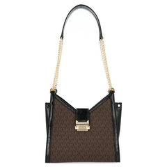 Michael Kors Whitney Small Logo And Leather Shoulder Bag