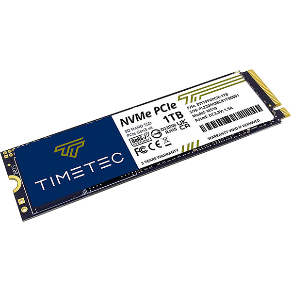 Timetec SSD NVMe PCIe GEN3x4 M.2 2280 3D NAND for PC Laptop and Desktop - 1TB Price in Dubai