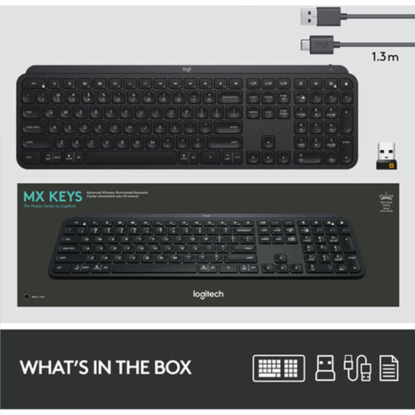 Logitech MX Keys Wireless Keyboard - Black