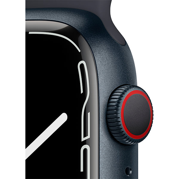 Apple Series 7 (GPS + Cellular) 45mm Midnight Aluminum Case with Midnight Sport Band Smart Watch - Midnight